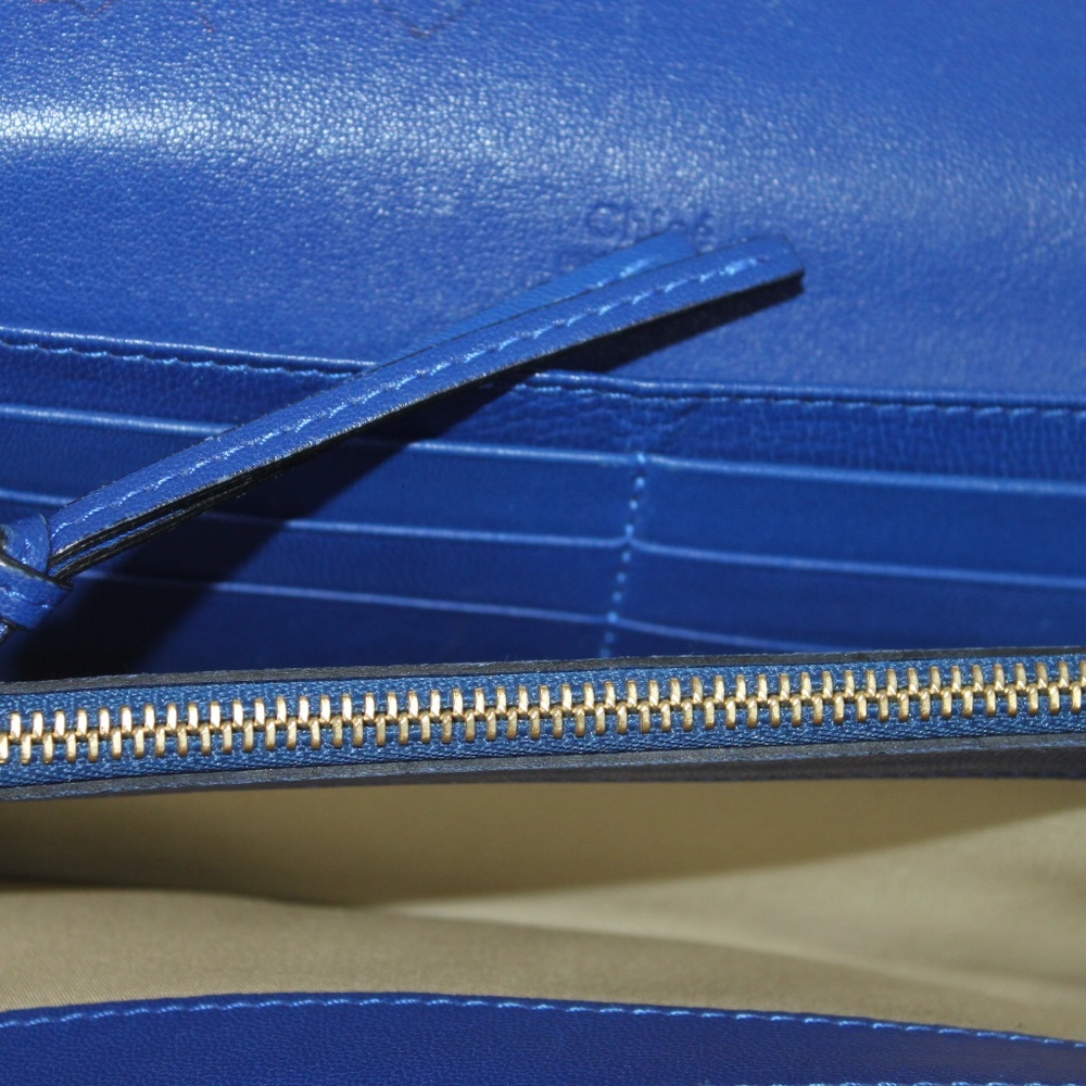 Chloe Bifold Blue Bow Wallet - Picture 3 of 6